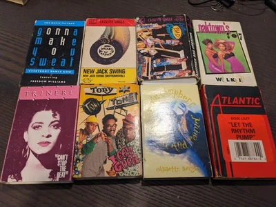 Lot of 8 Vintage 80s/90s Cassette Singles R&B Rap Dance Soul Tested - Image 1 of 4