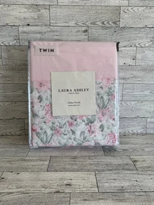Neu mit Etikett Laura Ashley 3-teiliges Aveline Twin Lakenset rosa Blumen Blumen Streifen Bordüre - Bild 1 von 4
