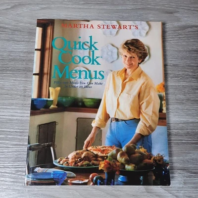 Martha Stewart Quick Cook Menus 1988 Cookbook 52 Meals Clarkson Potter - Image 1 of 4