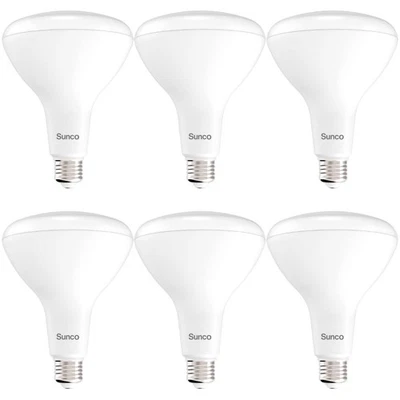 Sunco 6 Pack BR40 LED Light Bulbs, Indoor Flood Lights, Recessed Can Light Bu... - Image 1 of 4