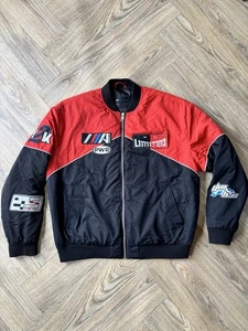 ASOS DESIGN Oversized Motocross Bomber Jacket Black Size Large L - Picture 1 of 15