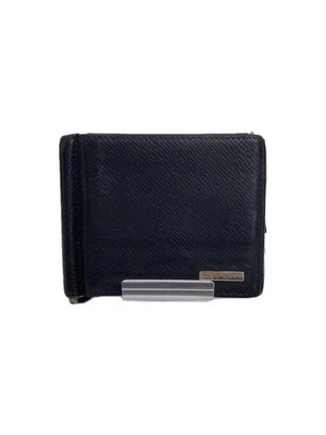 Cartera plegable de cuero negra lisa para hombre Hugo Boss Foto 1 de 4