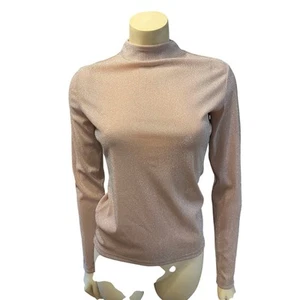 Nuevo con etiquetas Top Reformation Bailey rosa brillante cuello falso - Imagen 1 de 8