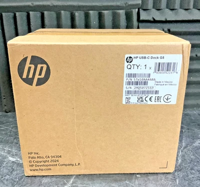HP USB-C G5 Docking Station 5TW10AA#ABA ✨🔥✨NEW! FACTORY SEALED! - Image 1 of 3