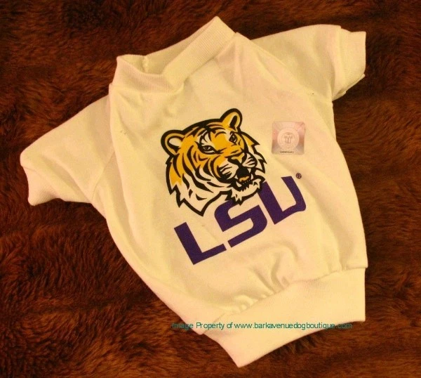 Louisiana Tigers LSU Cotton Dog Tee Shirt With Logo - Image 1 of 1
