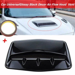 Universal Glossy Car Air Flow Intake Hood Scoop Vent Bonnet Decorative Cover ABS - Picture 1 of 11