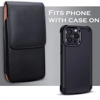 Funda protectora de cuero vertical para Apple iPhone 16 Plus 17 Pro/Pro Max Foto 1 de 4