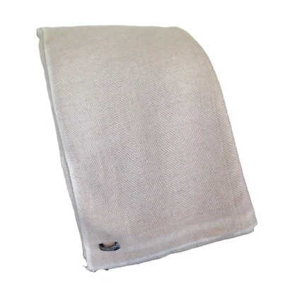 Cachemira | Manta/Tiro | 4 Capas | Telar a Mano | Natural | 2 Colores | Gris Claro y Perla Foto 1 de 4