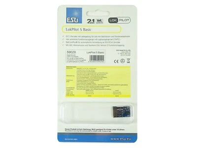 ESU H0 Digital Decoder LokPilot Basic V5.0 DCC 21MTC NEM 660 59029 neu OVP - Bild 1 von 2
