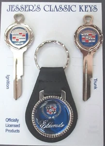 ELDORADO Cadillac Enameled White Gold Keys Classic Set B10s 1936-1966 - Picture 1 of 6