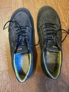 men's ecco black shoes size 45 used FREE SHIPPING - Picture 1 of 4