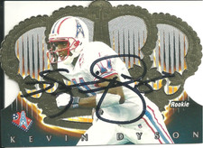 Kevin Dyson Houston Oilers/ Utah Personally Autographed Rookie Card