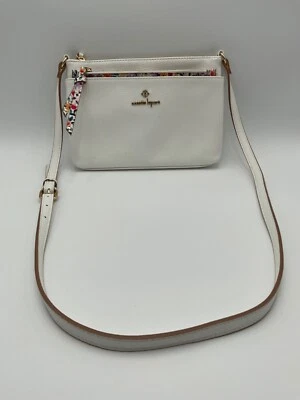 Nanette Lepore Handbag MIRABEL White Crossbody W/add Pouch Floral VEGAN LEATHER - Image 1 of 4