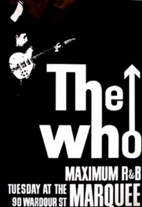 THE WHO CONCERT POSTER Maximum R&B at the Marquee NEW - Picture 1 of 1