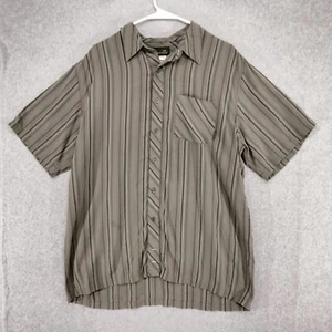 Horny Toad Polo Shirt Men Size Large Modal Blend Button Down Short Sleeve Stripe - Picture 1 of 9