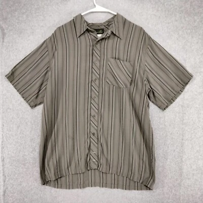 Horny Toad Polo Shirt Men Size Large Modal Blend Button Down Short Sleeve Stripe - Image 1 of 4