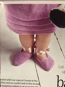 Baby Ballet Slippers, Crochet Pattern - Picture 1 of 6