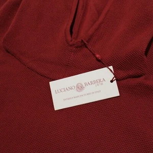 Luciano Barbera NWT Pullover Hoodie Sweater Size 50 (US M) in Orange 100% Cotton - Picture 1 of 7