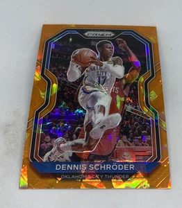 2020-21 Panini Prizm Basketball Orange Cracked Ice Prizm Dennis Schroder #128 - Picture 1 of 3