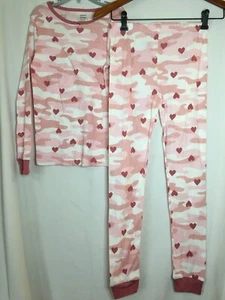 New Carter's Camo Hearts Girls Long Sleeve Pajama Set Snug fit Many Sizes - Picture 1 of 4