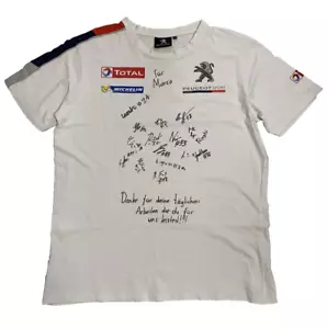 PEUGEOT SPORT FORMULA 1 VINTAGE RALLY RACING SIGNATURE SHIRT JERSEY SIZE XXL - Picture 1 of 16