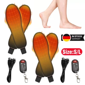 2X Beheizbare Schuheinlagen USB Heizsohle Einlegesohlen Fußwärmer zuschneidbar - Bild 1 von 22