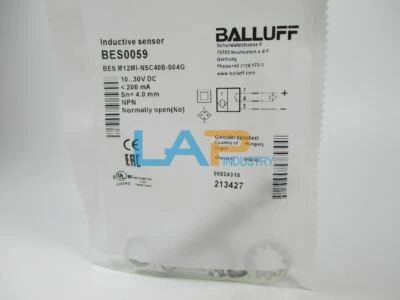 NEW For BALLUFF BES M12MI-NSC40B-S04G 10...30V DC 200mA 4.0 mm Proximity Switch - Image 1 of 4