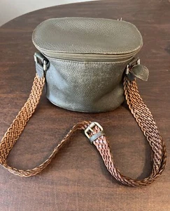 Bellini Bandolera Estilo Monedero/Bolso Vintage Verde/Marrón Correa Trenzada - Imagen 1 de 14