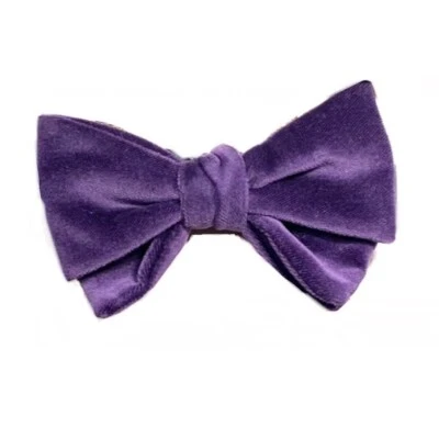 Robert Talbott Purple Velvet Pre-Tied Bow Tie NEW In Box $125 - Image 1 of 2