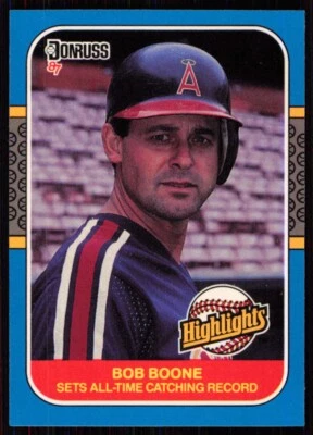 1987 Donruss Highlights Bob Boone California Angels #41 - Image 1 of 2