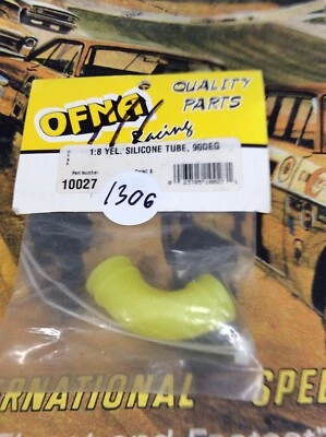 Ofna Racing 10027:1/10 & 1/8 Yellow Silicone Tube 90 Deg. NewInPack USA Shipped - Image 1 of 4