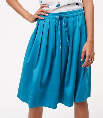 Falda Ann Taylor LOFT Plisada Cordón Talla 14 Regular Color Turquesa Puro  Foto 1 de 3