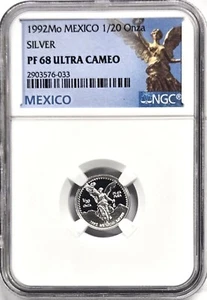 1992 Mexico Libertad PP 1/20 oz. Silbermünze - NGC PF68 Ultra Cameo - Bild 1 von 2