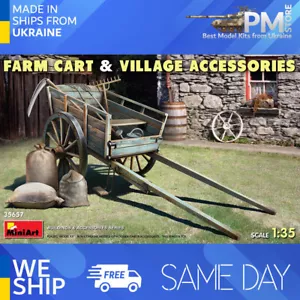 Miniart 35657 - 1/35 - Carro de granja y accesorios de pueblo. Kit modelo de plástico - Imagen 1 de 5
