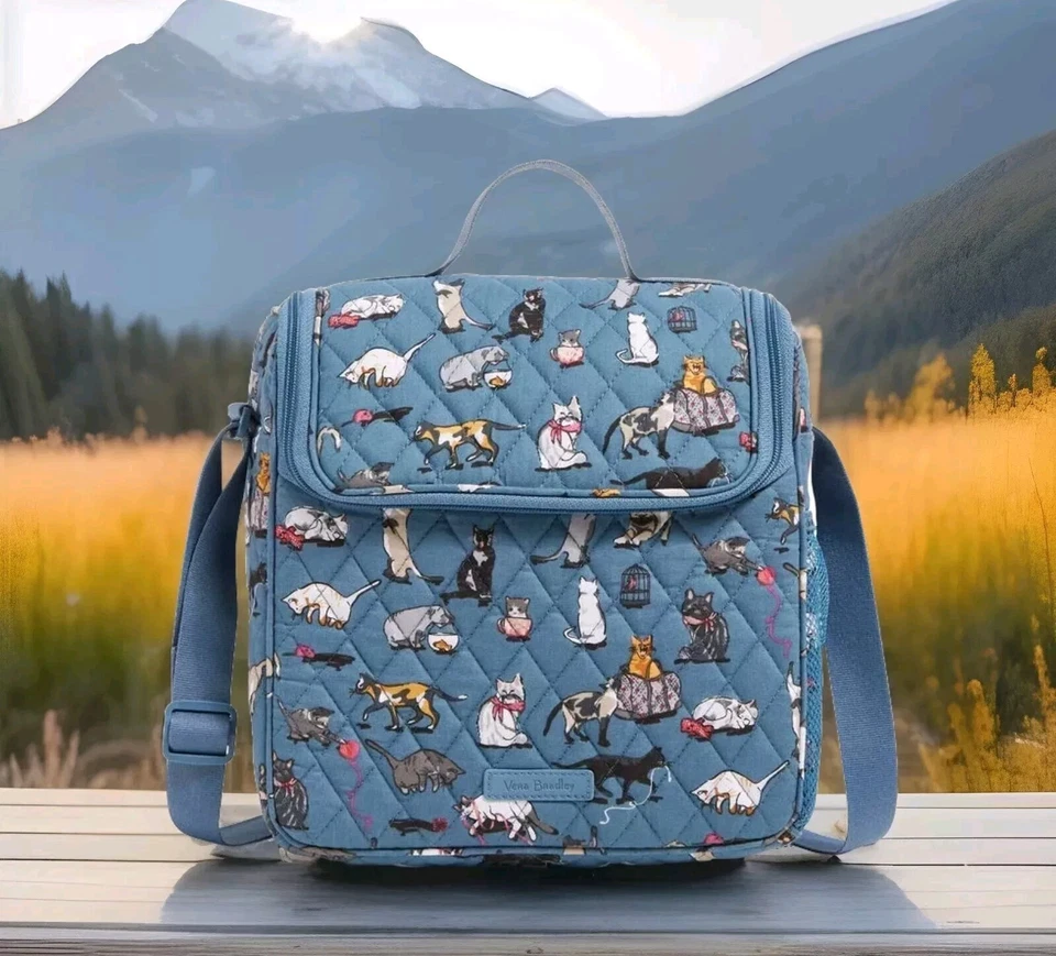 Vera Bradley Lunch Crossbody Insulated Lunch Bag A Cats Life
