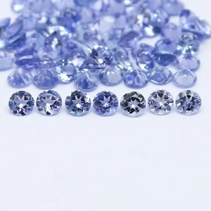 Natural Blue Tanzanite Lot 2.75x2.75 MM Round Shape Faceted Gemstone Lot - Picture 1 of 3