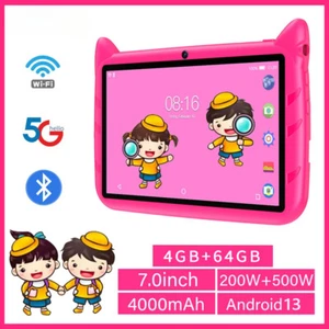 Kid Tablet Android 13, 4GB RAM 1TB Expand,5G WiFi,Dual Camera, Children's Gift - Picture 1 of 21