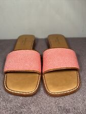 Eric Javits New York NWOB pink linen strap sandals US Women's sz 6.5 M