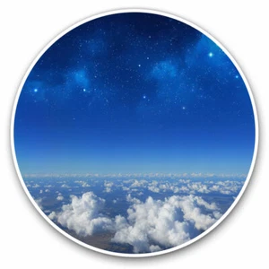 2 x Vinyl Stickers 20cm - Above the Clouds Space Sky Stars  Cool Gift #24616 - Afbeelding 1 van 9