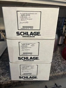 Schlage All Purpose Entrance Door Lever Set AL 430 PD SAT 609 X 3 - Picture 1 of 5