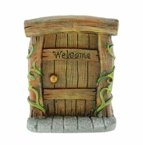 Brown Fairy Door with Vines, Gnome Door, Welcome Door. Fairy Door to Hang - Picture 1 of 1