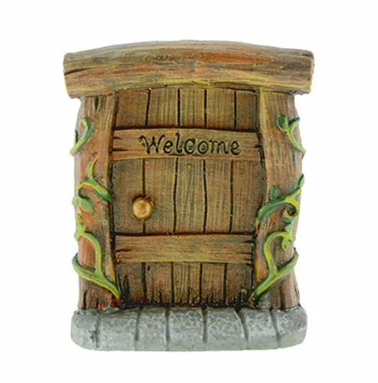 Brown Fairy Door with Vines, Gnome Door, Welcome Door. Fairy Door to Hang - Image 1 of 1
