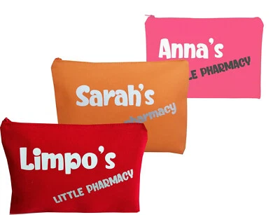 MEKT PRINTING Personalised Medicine Bag with your text ,Epipen, Inhaler, Asthma,Pharmacy bag