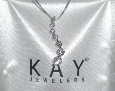 KAY Jeweler 14K White Gold LOVE'S JOURNEY  1ct Diamond Necklace 💎  BEAUTIFUL - Image 1 of 4