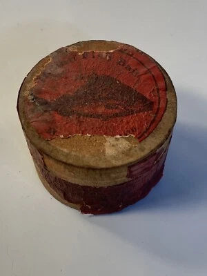 Antique Indian Fish Bait In Round Wood Box W/Lid Rare - Image 1 of 4