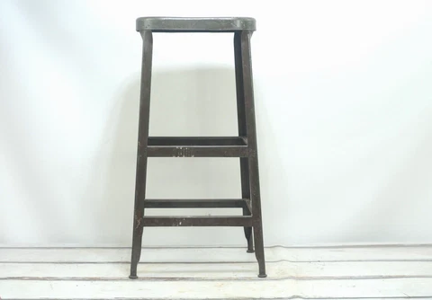Vintage Green Industrial Stool Lyon Industrial Seating 29 7/8" Lab Bar Stool Cover