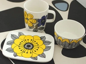 【3pcs】 set marimekko oiva KESTIT  mug bowl square plate. - Picture 1 of 4
