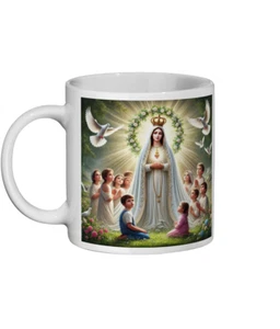 Inspirational Virgin Mary Mug Religious Art Perfect Devotion Cup Catholic Gift - Picture 1 of 4