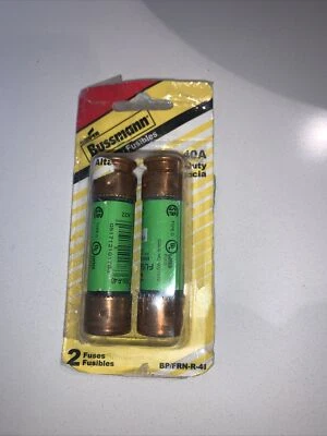 Paquete de 2 fusibles de alta resistencia Bussman 40A BP/FRN-R-40 Foto 1 de 3