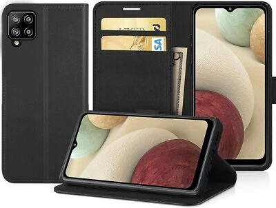 For Samsung Galaxy A12 Case Leather Wallet Book Flip Stand Cover for A12 Phone - Image 1 of 4